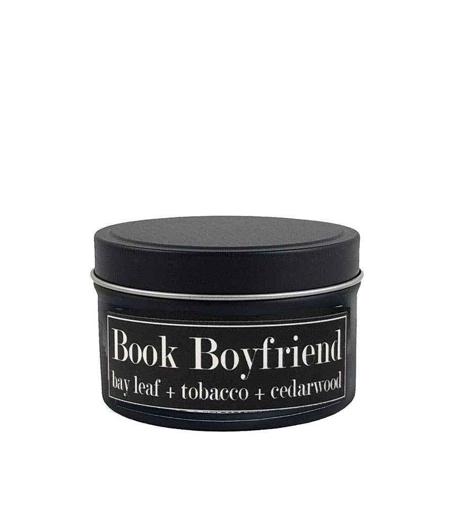 Book Boyfriend Soy Candle (4 oz) - Bay Leaf + Cedarwood + Tobacco
