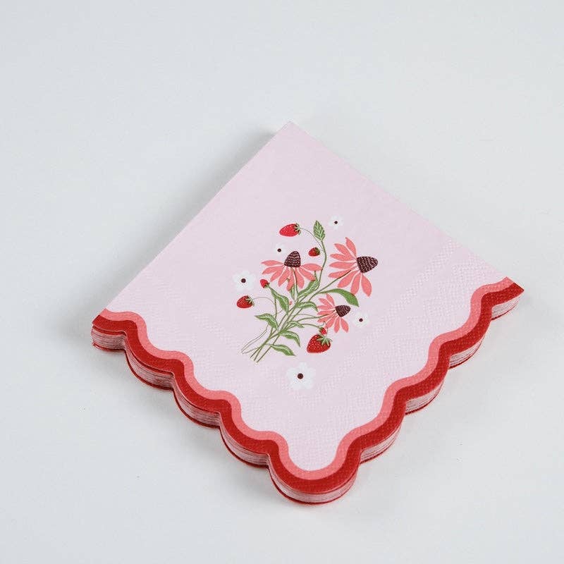 Sweet Berry Patch Strawberry Cocktail Napkins