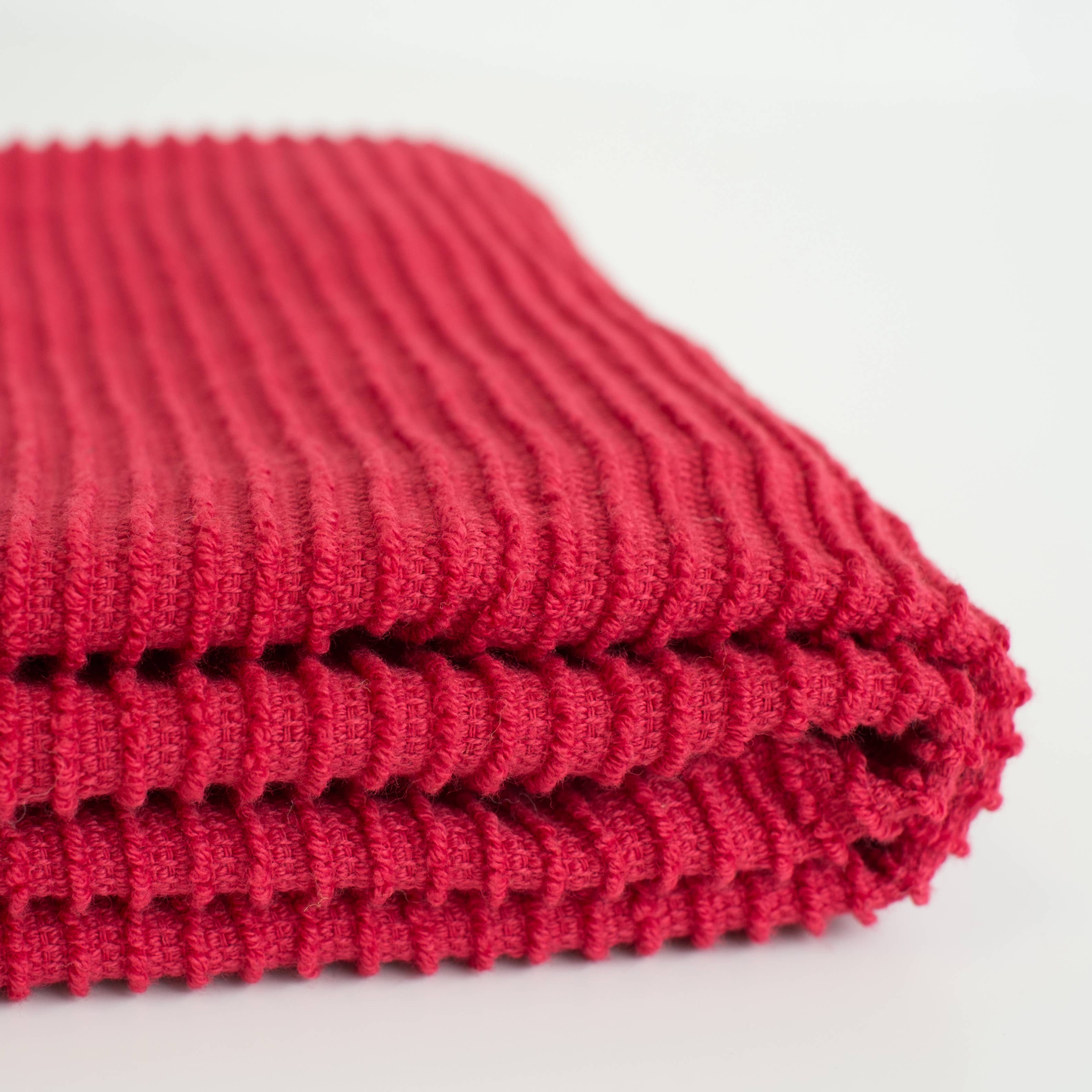 Red Ripple Turkish Cotton Dishtowel