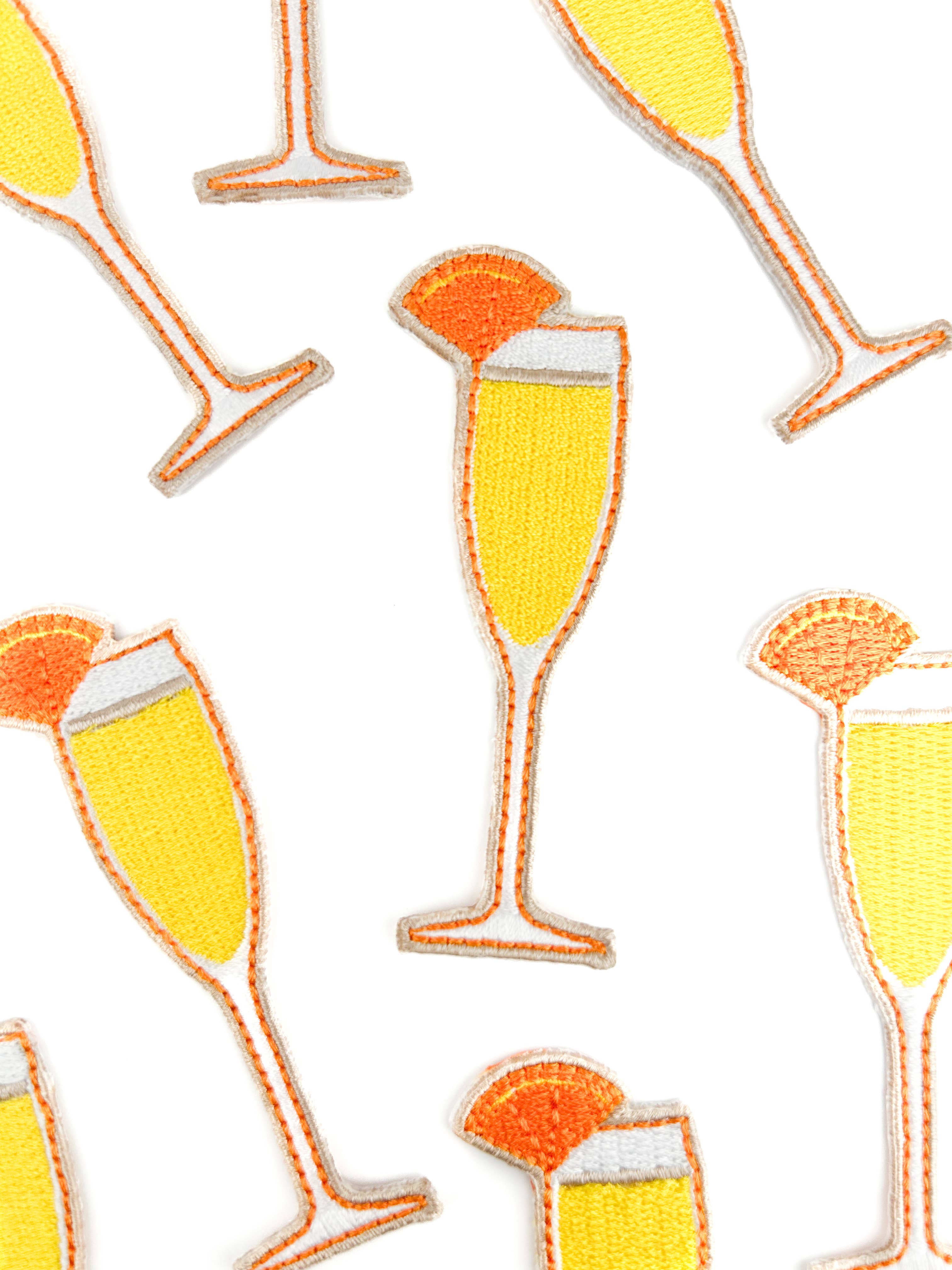 Mimosa Champagne Glass Iron-On Patch