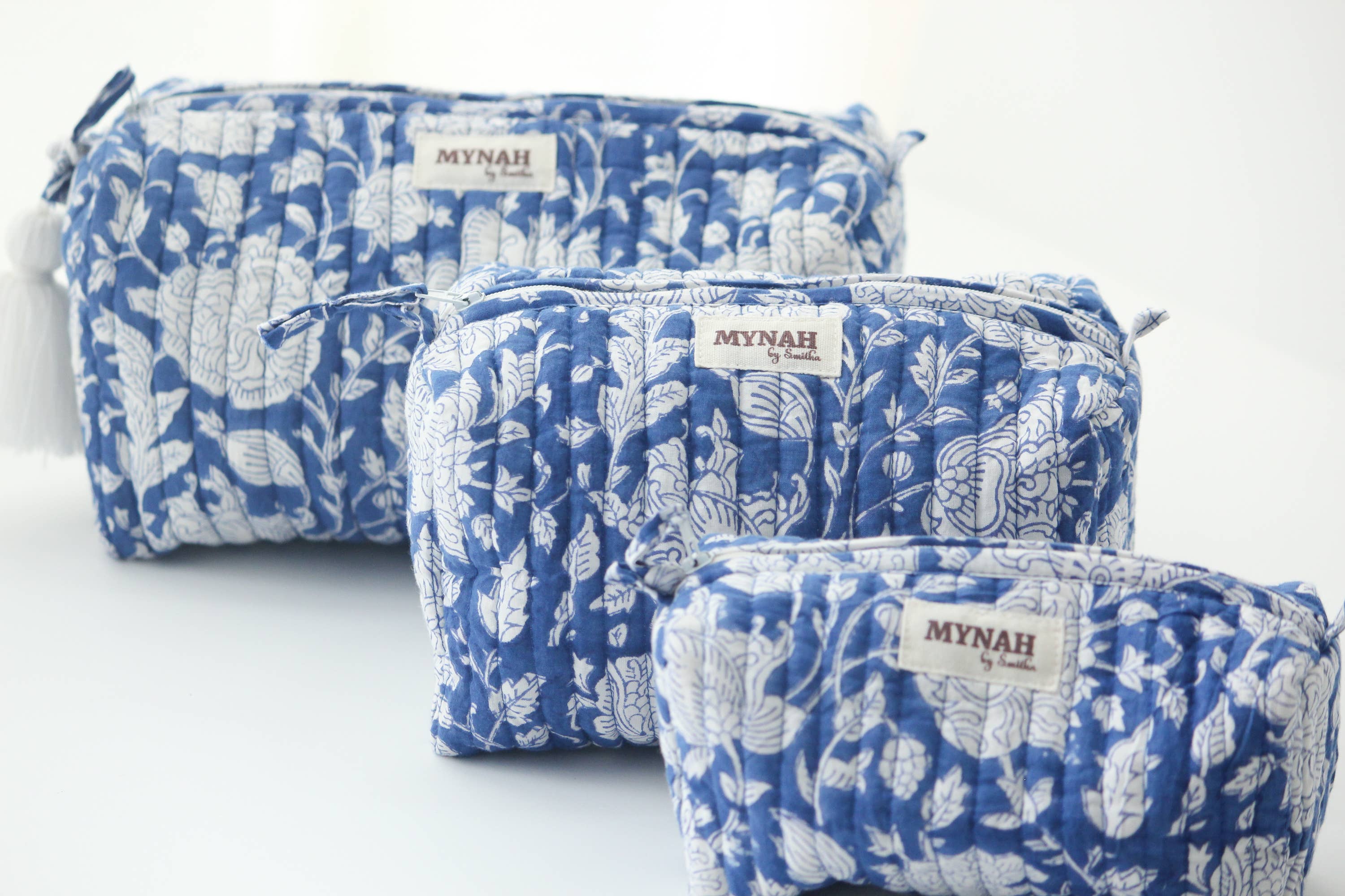 Porcelain Floral Travel Cosmetic Bag