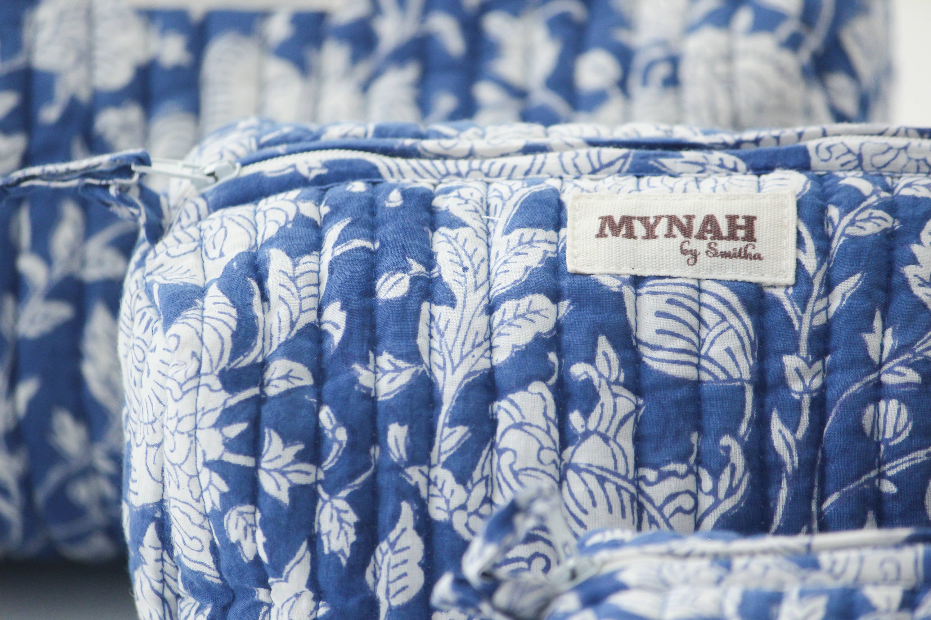Porcelain Floral Travel Cosmetic Bag