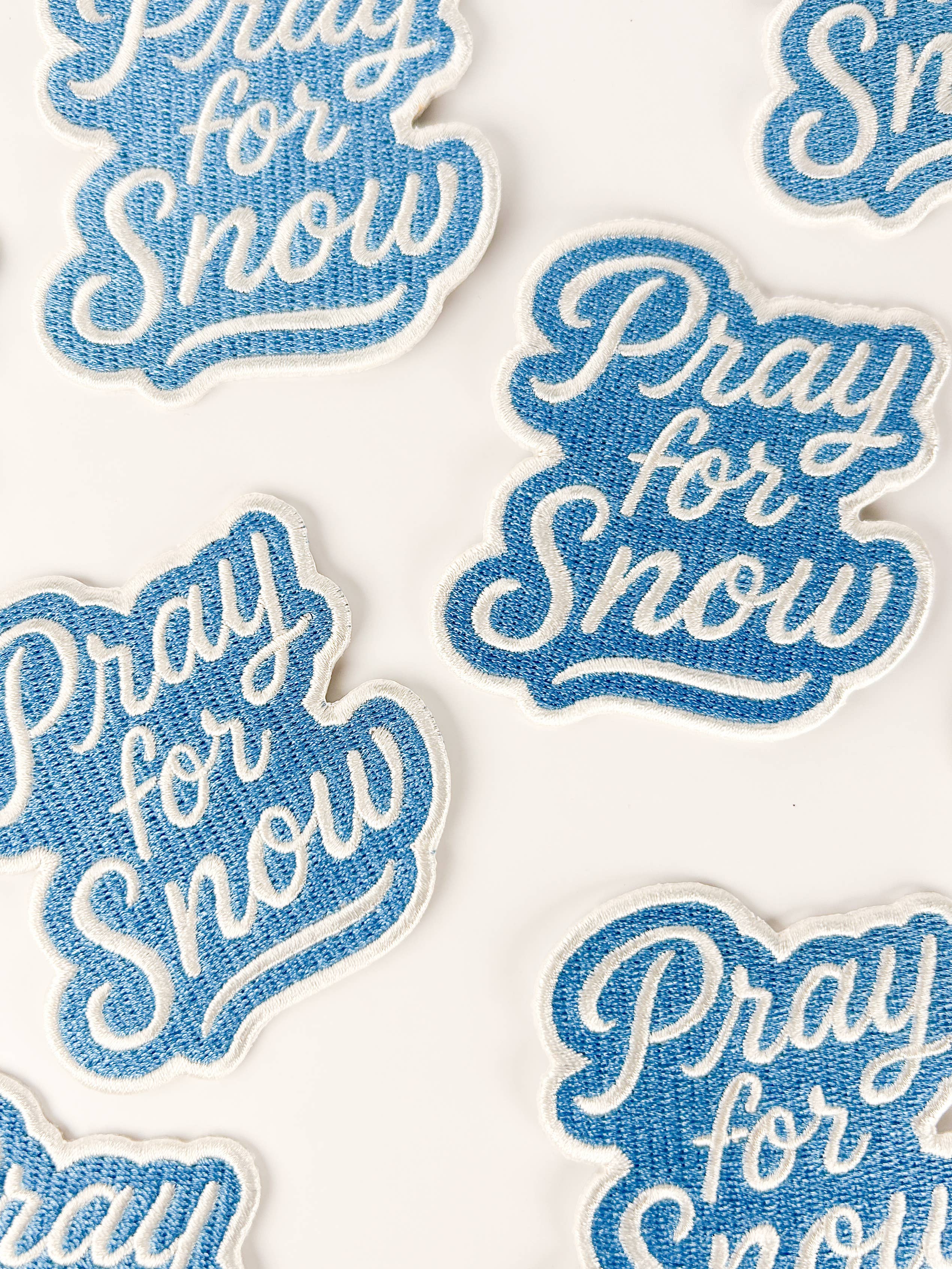 Pray for Snow Iron-On Patch