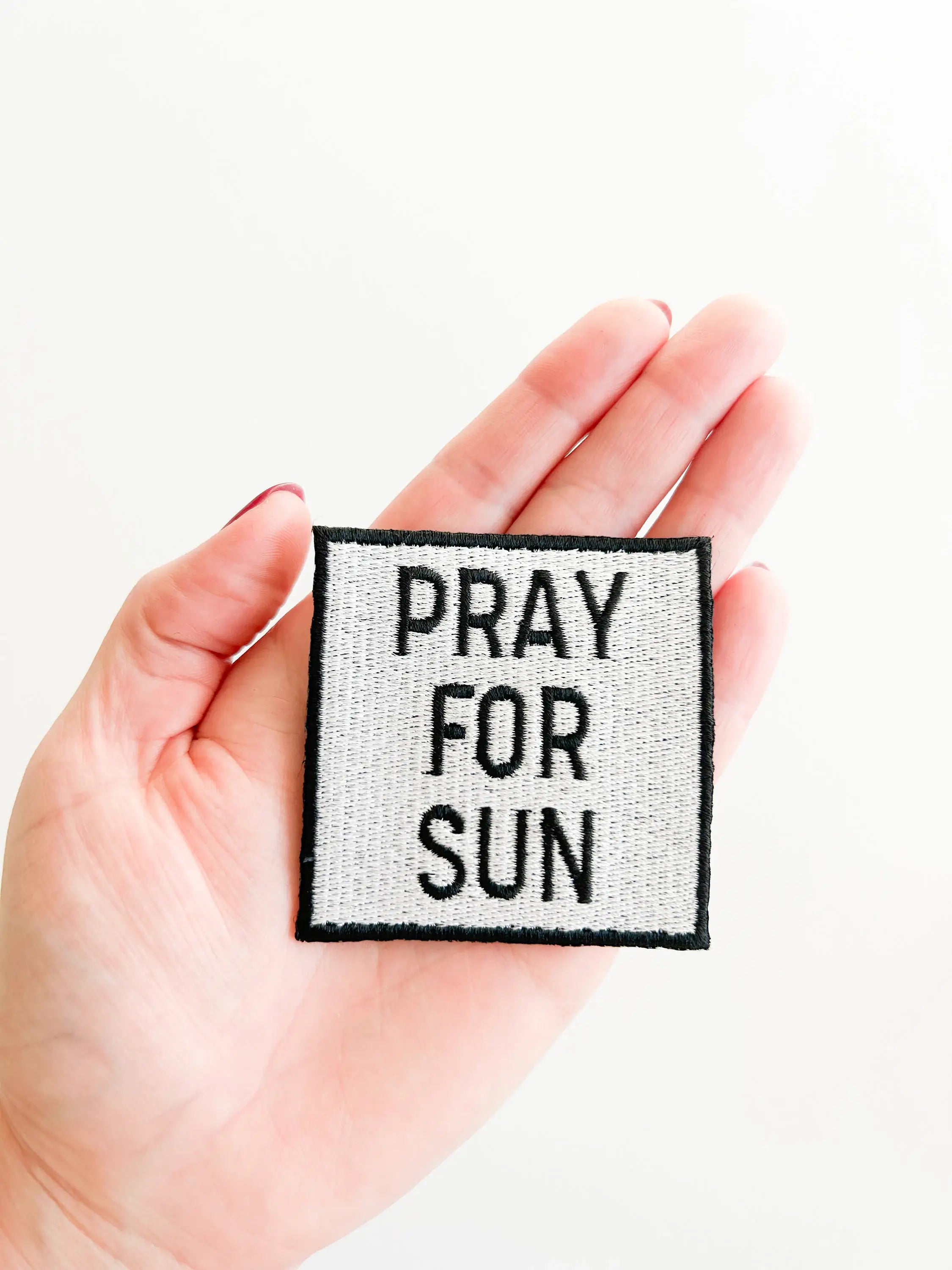 Pray for Sun Iron-On Patch