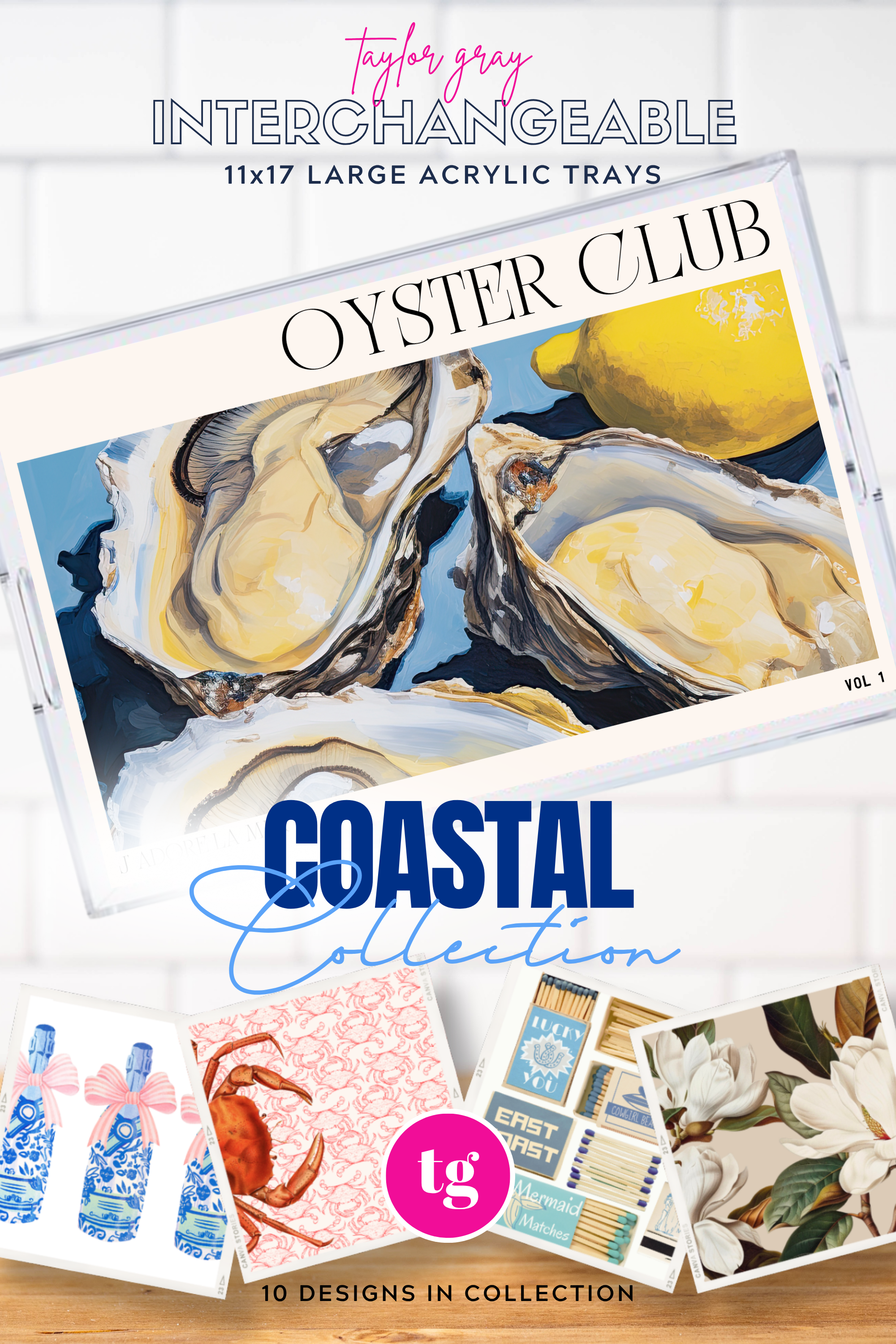 Costal Tray Inserts, 11 x 17, set of 10