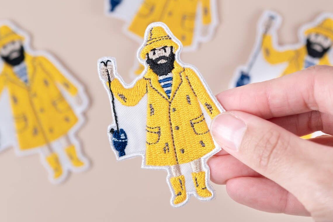 Old Salt Fisherman Iron On Patch