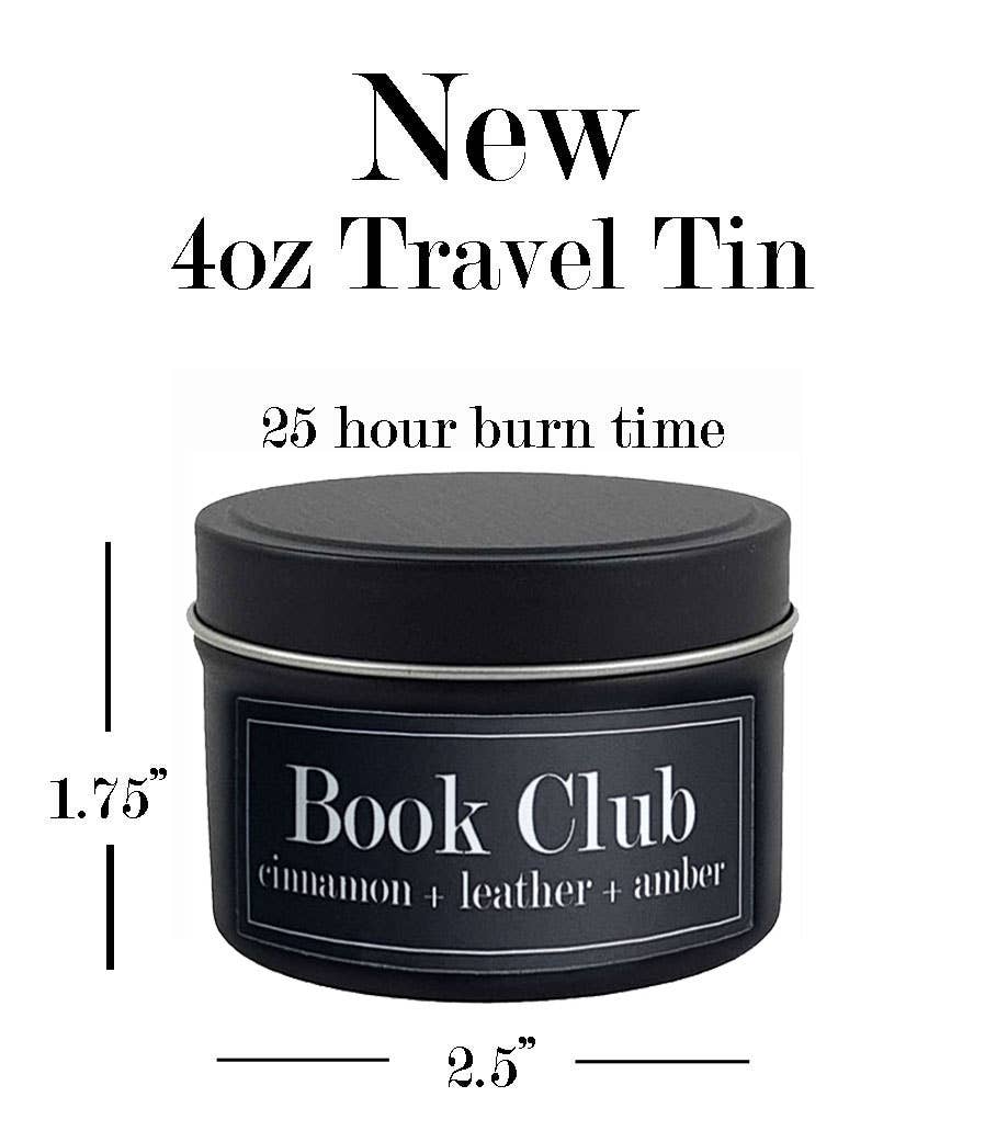 Book Club Soy Candle (4 oz) - Cinnamon + Leather + Amber