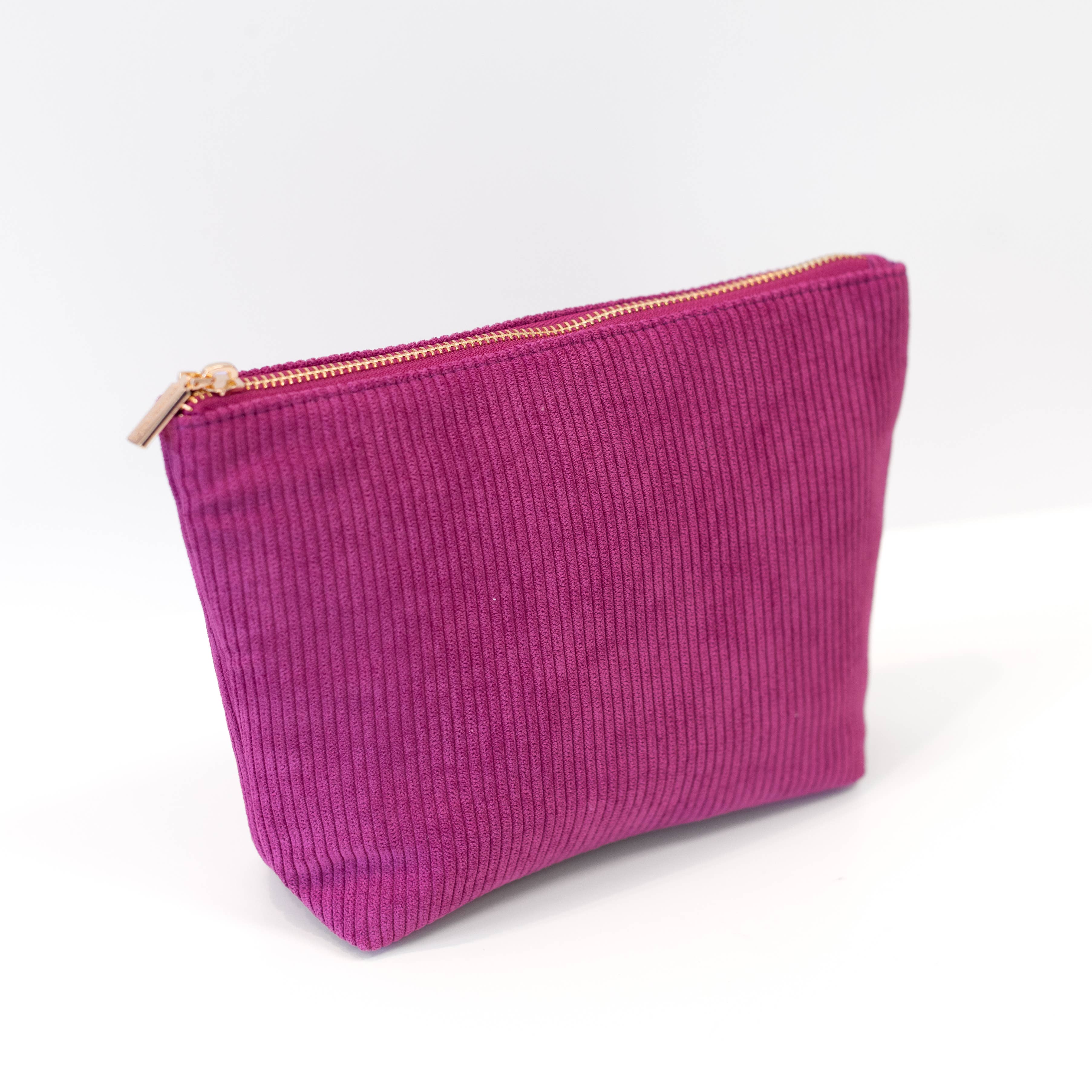 Raspberry Corduroy Carry-All Pouch