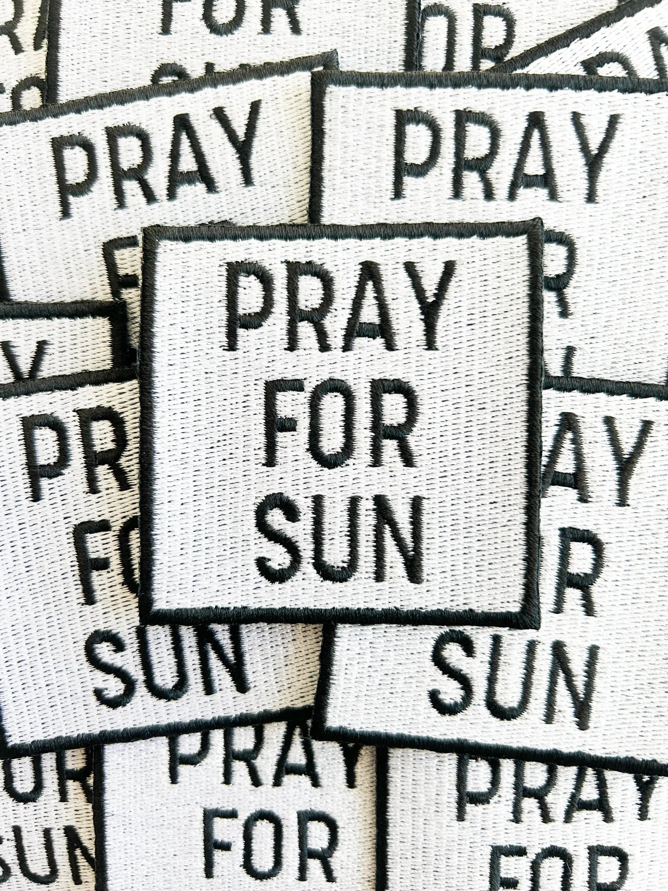 Pray for Sun Iron-On Patch