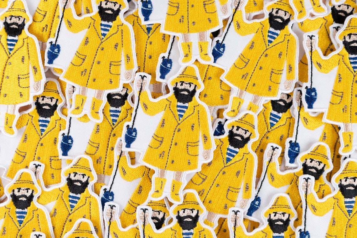 Old Salt Fisherman Iron On Patch