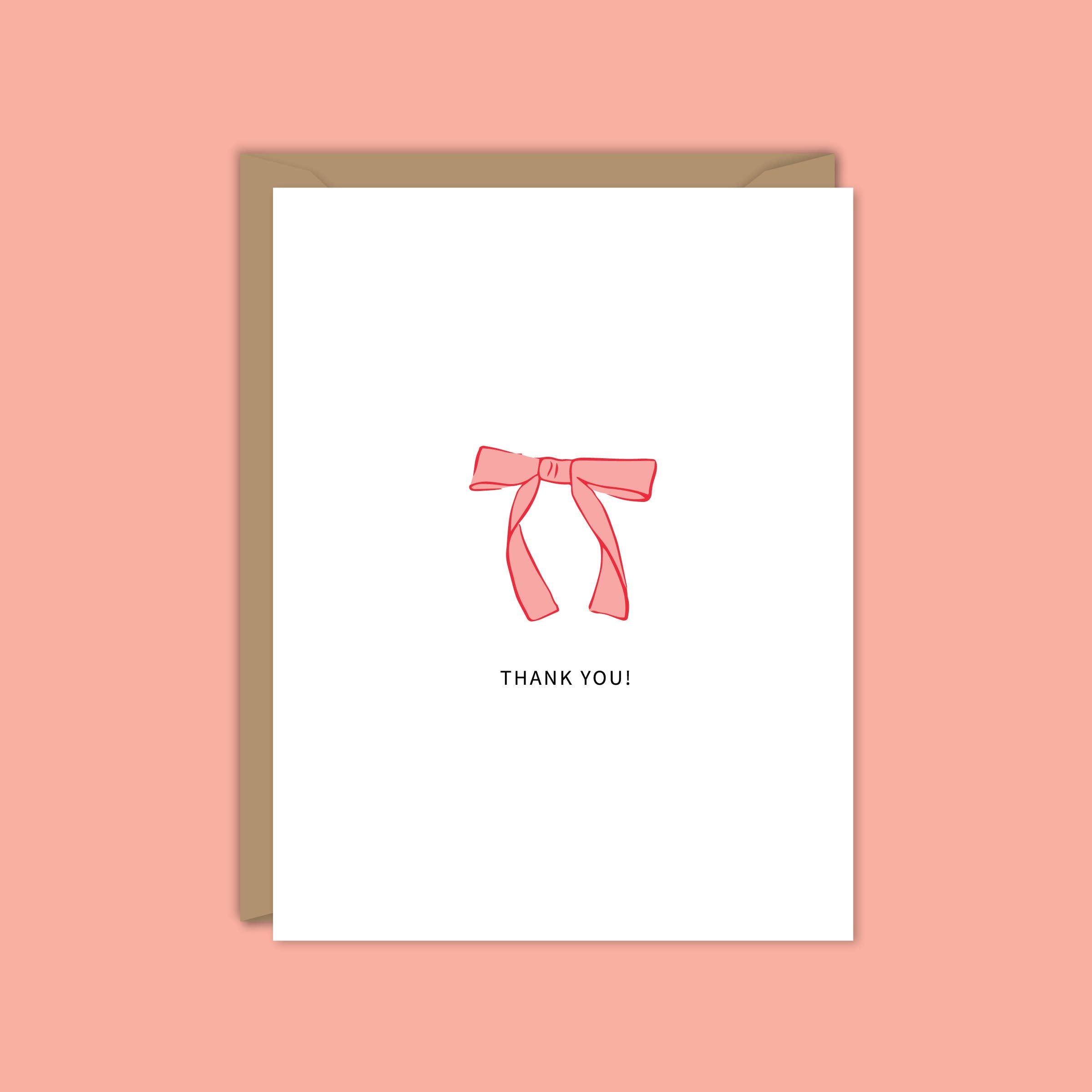 Thank You Bow Greeting Card