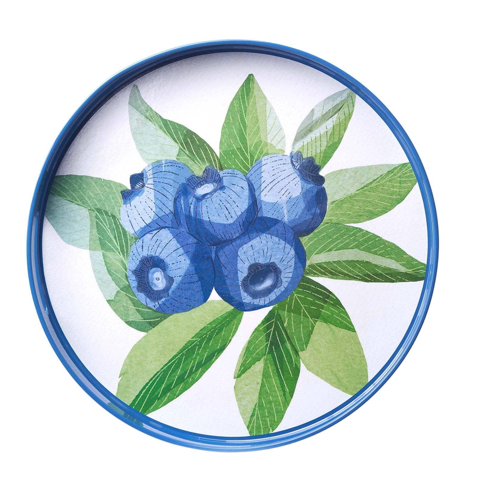 Blueberry Bunch Round Serving Tray