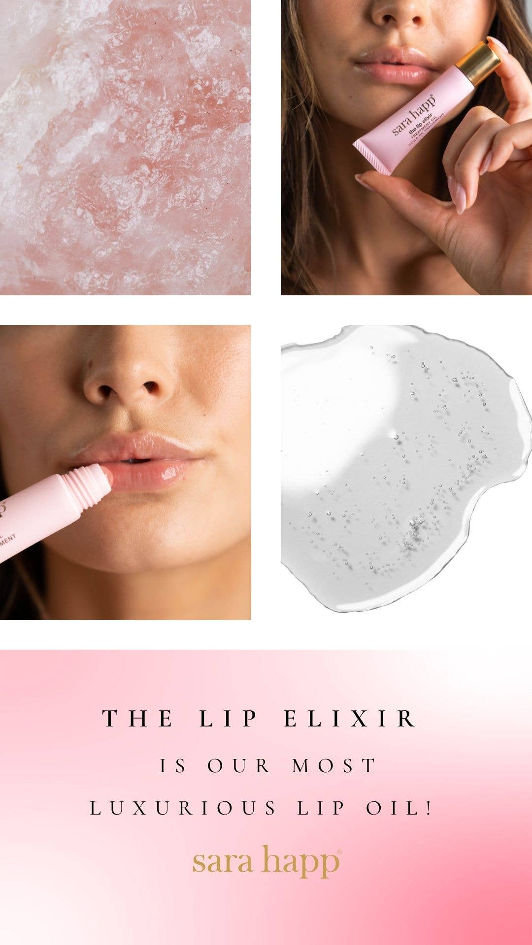 The Lip Elixir - Luxury Lip Oil with Rose Quartz Rollerball