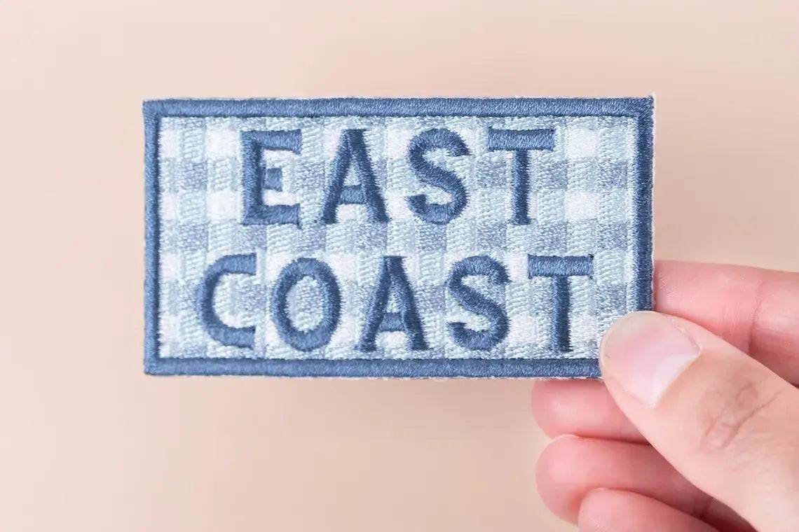 East Coast Blue Gingham Iron-On Patch
