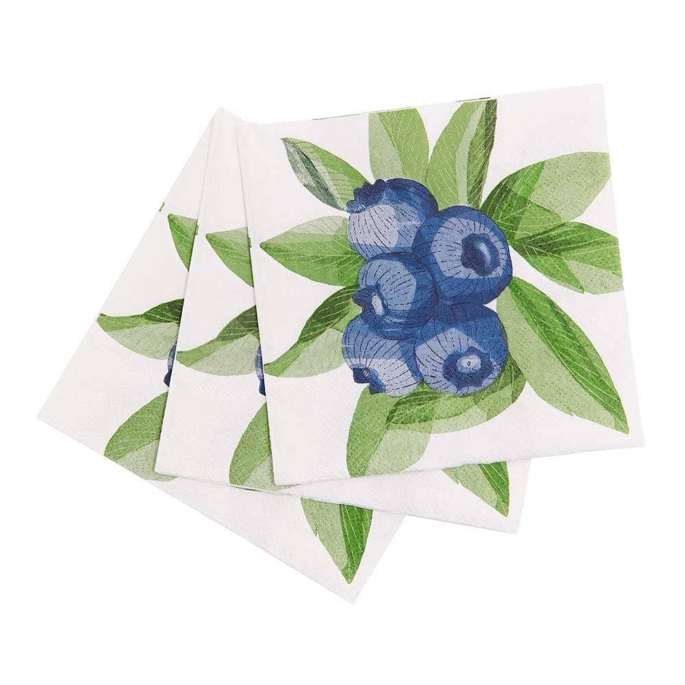 Blueberry Bunch Paper Cocktail Napkins