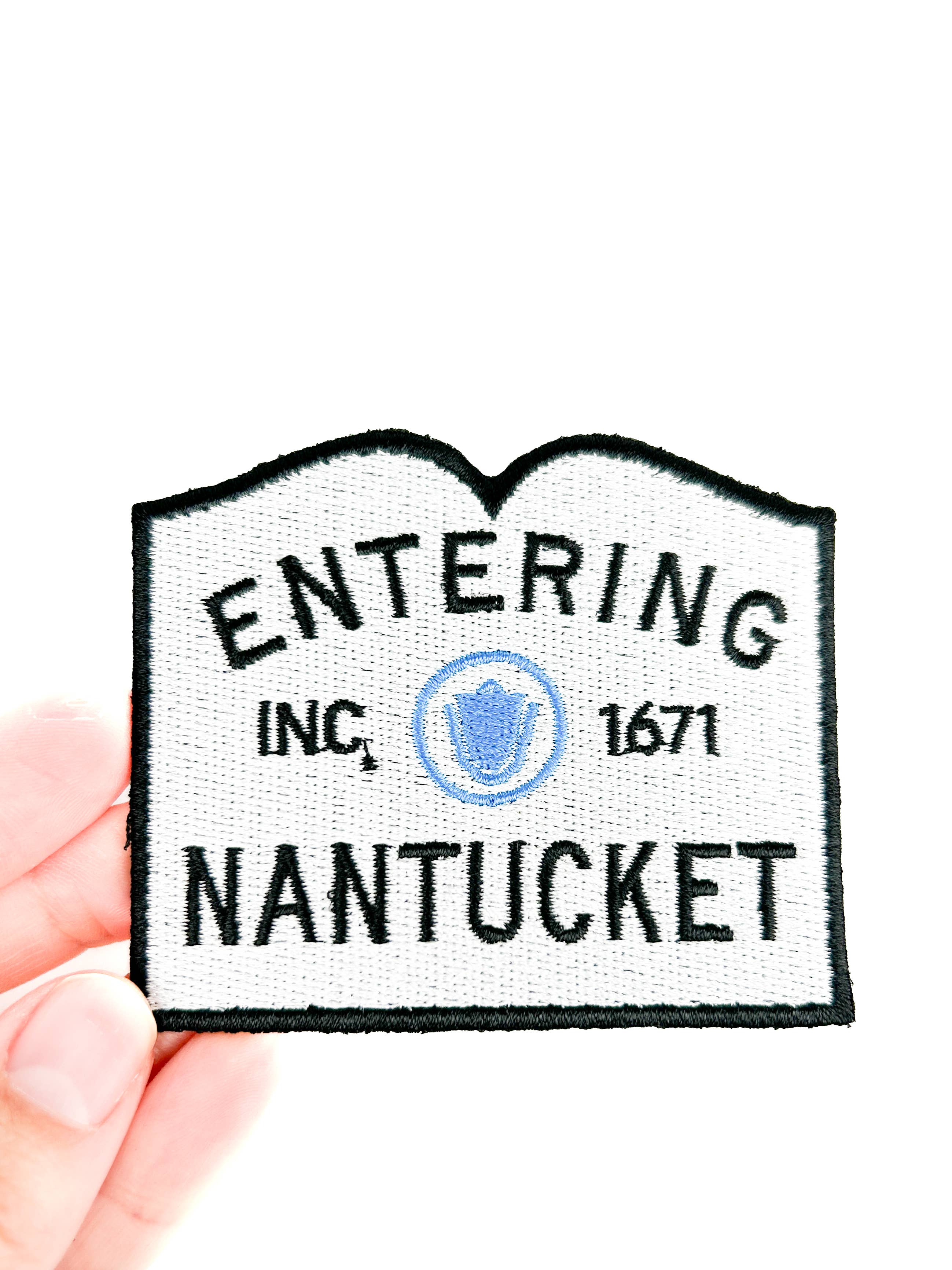 Nantucket Town Sign Iron-On Patch