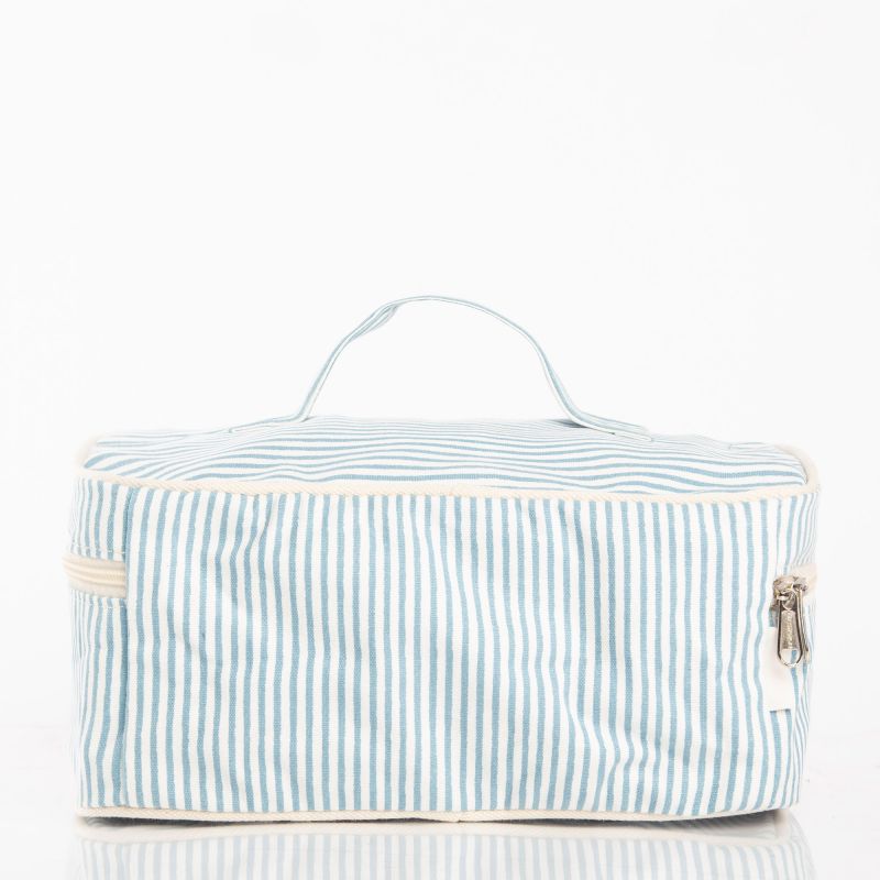 Stripes Train Case - Clear Sky