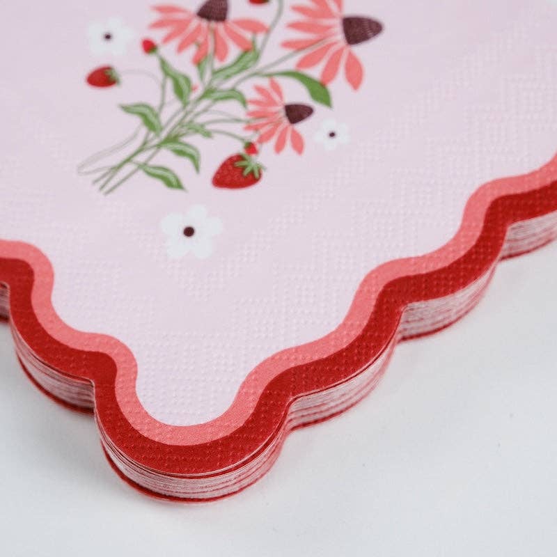 Sweet Berry Patch Strawberry Cocktail Napkins