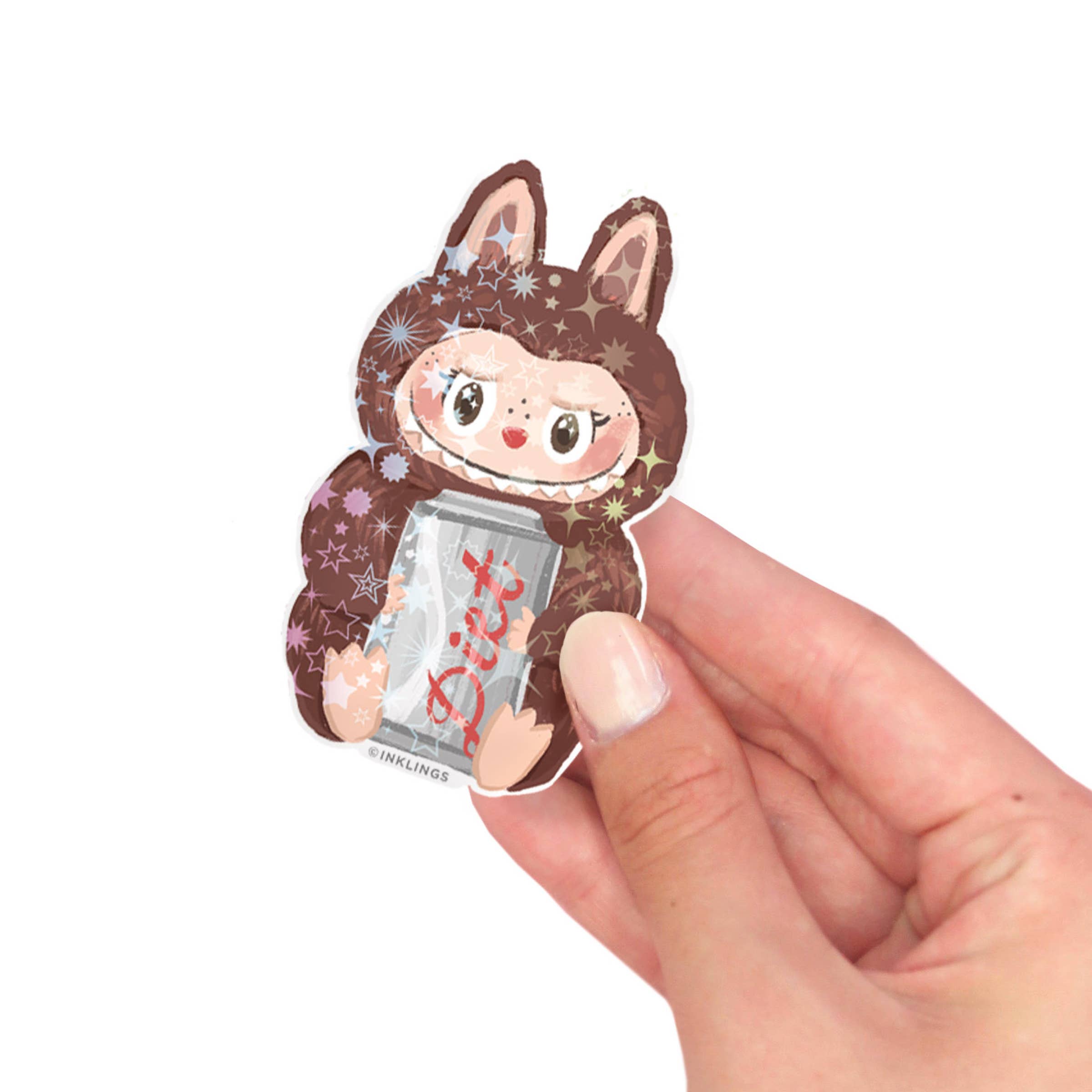 Labubu MonsterHolographic Vinyl Sticker