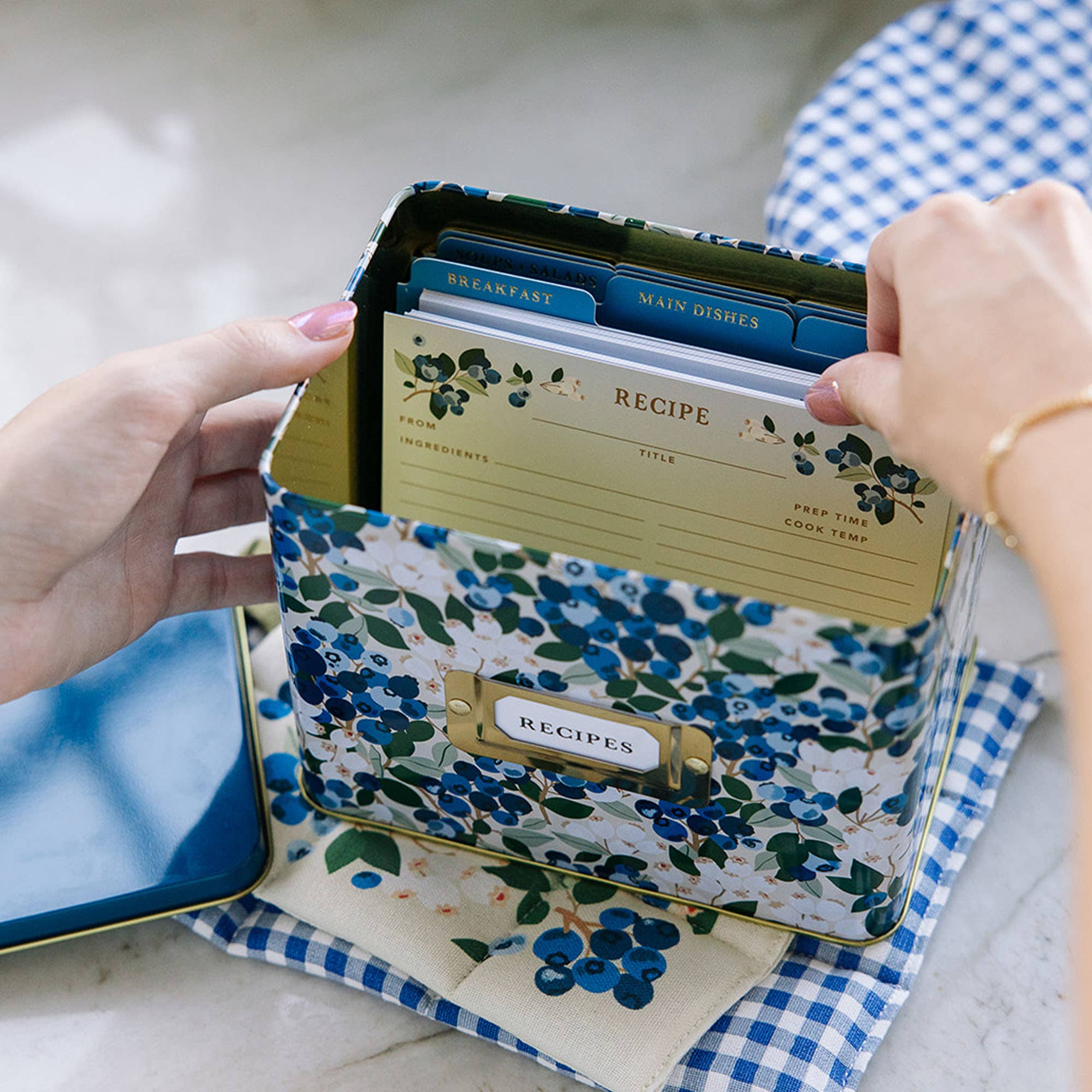 Blueberry Field Recipe Cards - Set of 50