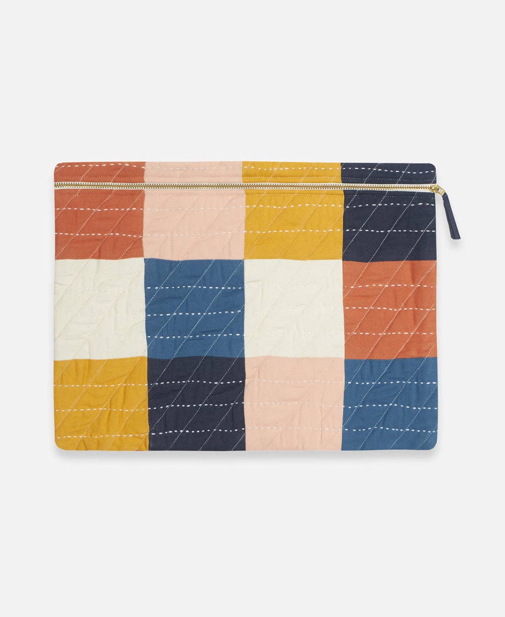 Checkered Laptop Sleeve - Cobalt