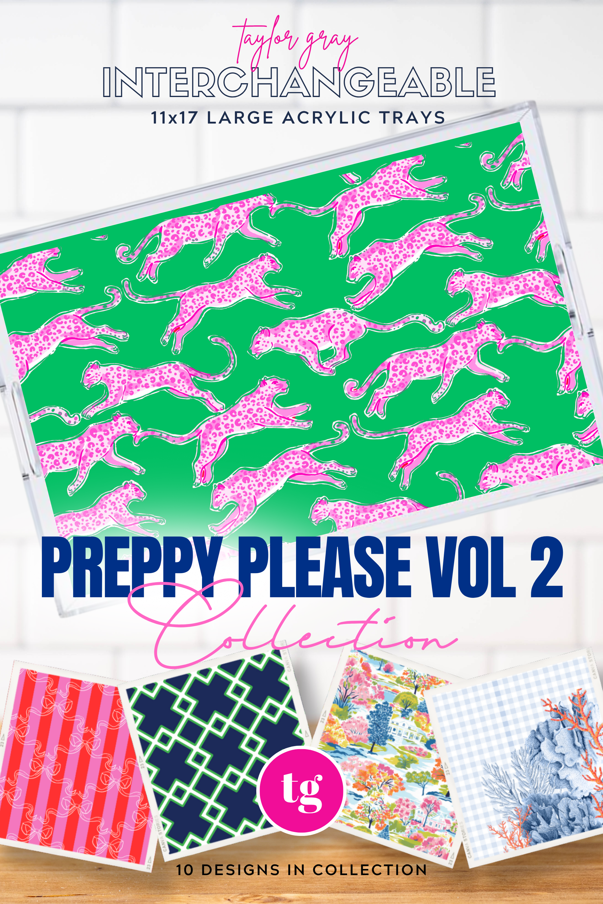 Preppy Please Tray Inserts Vol 2- 11 x 17, set of 10