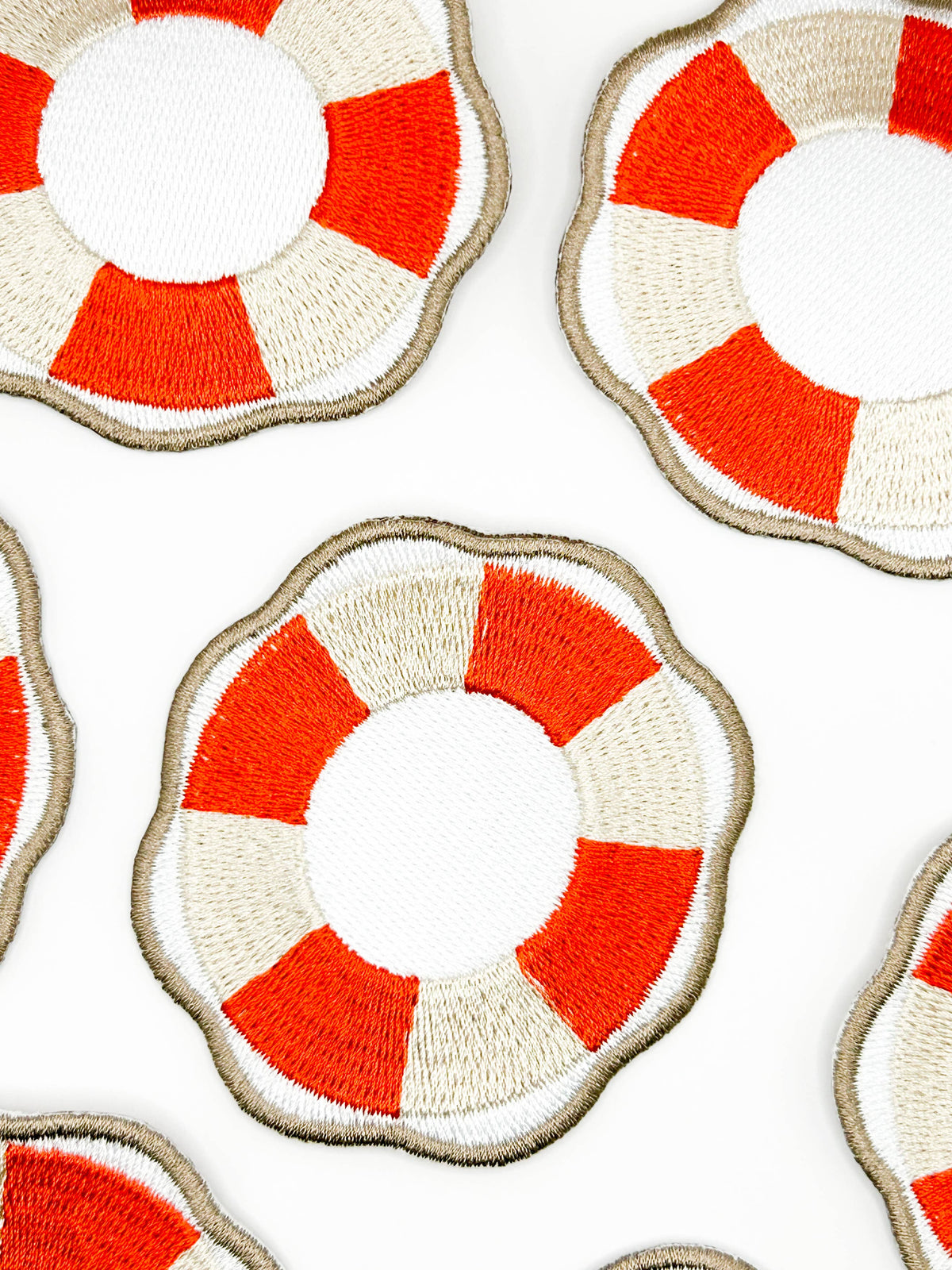Life Preserver Embroidered Patch Iron On Nautical Beach