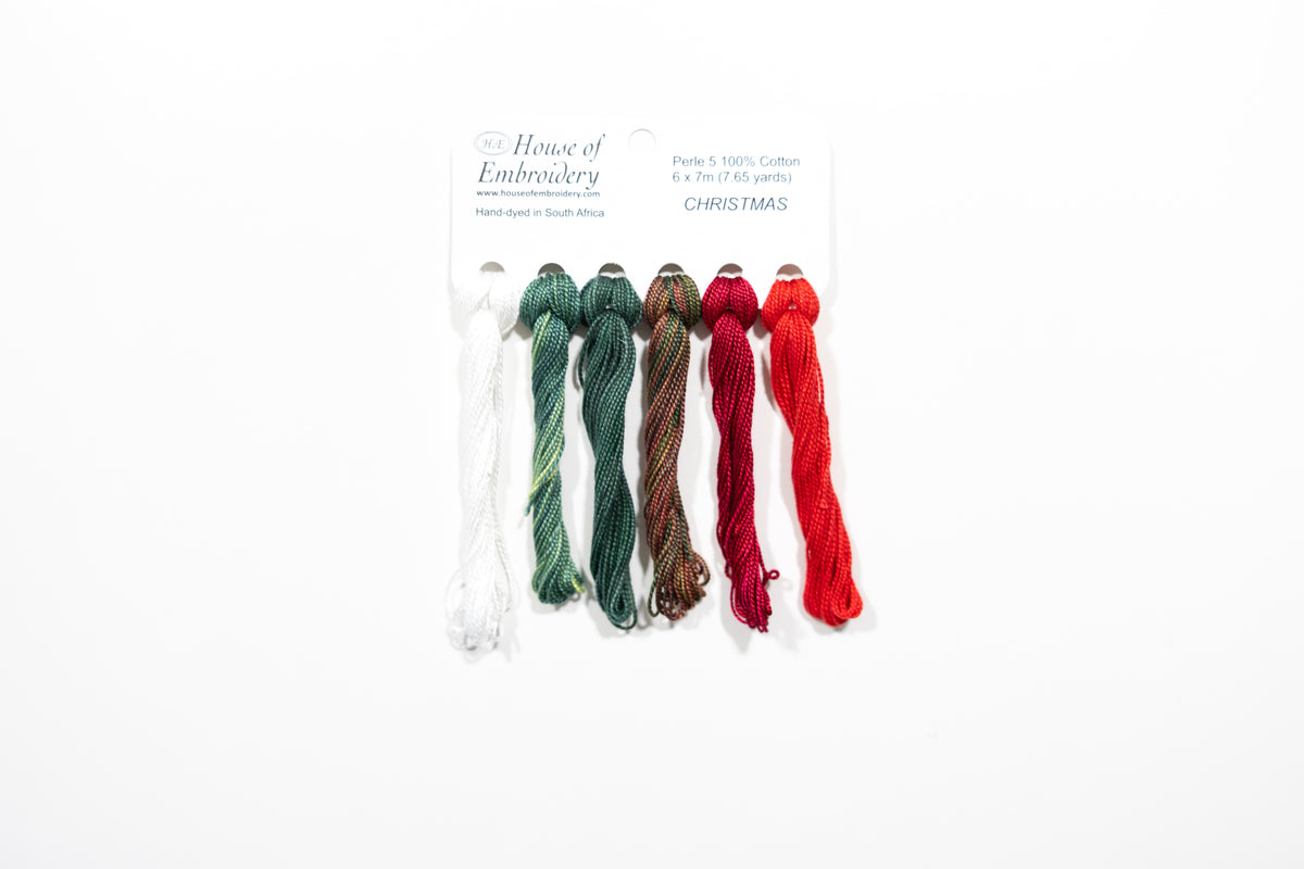 Christmas - Cotton Perle #5 Thread Set (5 Mini Skeins)