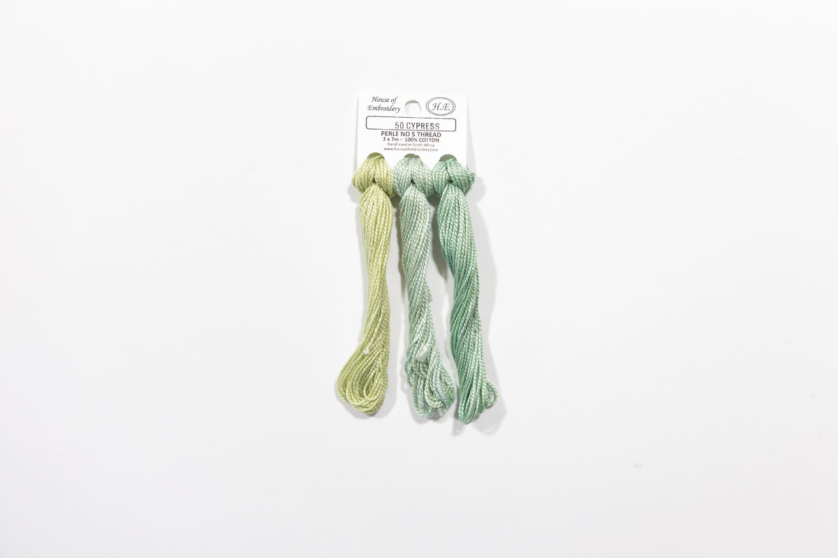 Cypress - Cotton Perle #5 Thread Set (3 Mini Skeins)