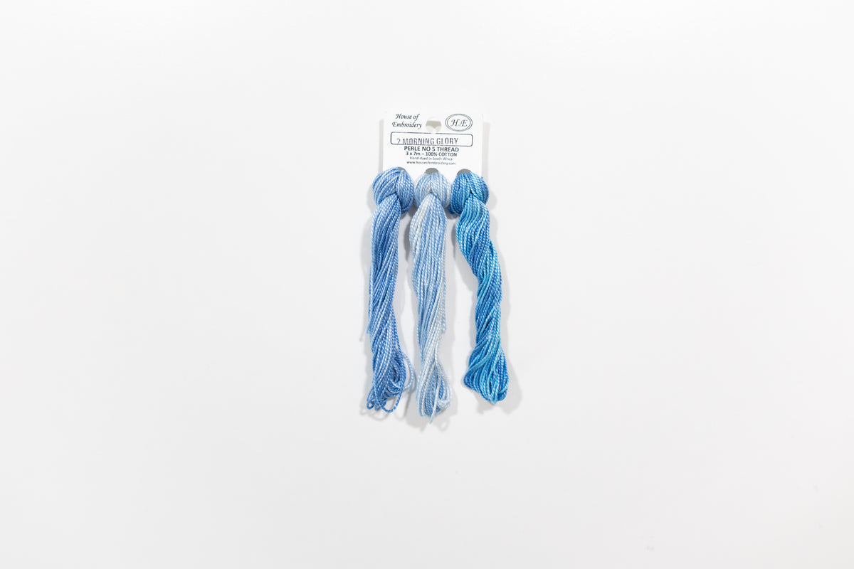 Morning Glory - Cotton Perle #5 Thread Set (3 Mini Skeins)