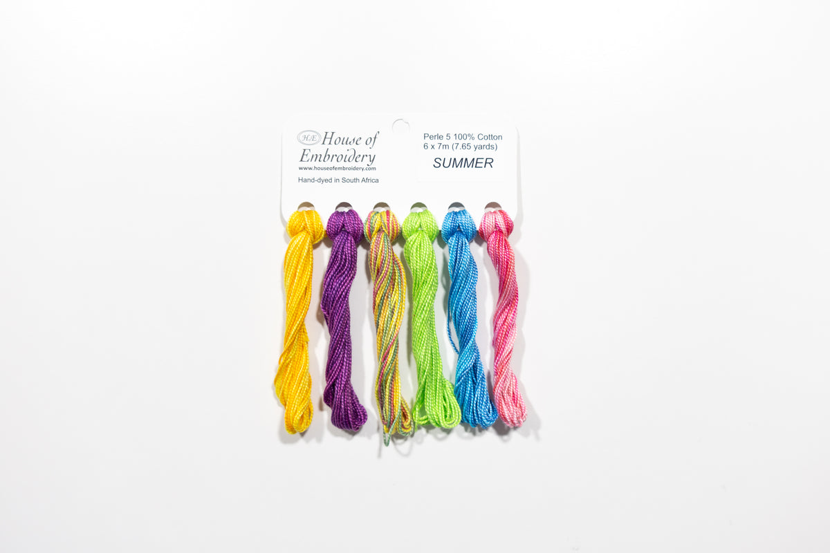 Summer - Cotton Perle #5 Thread Set (5 Mini Skeins)
