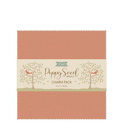 Tilda - Poppy Seed Charm Pack, 5" Squares