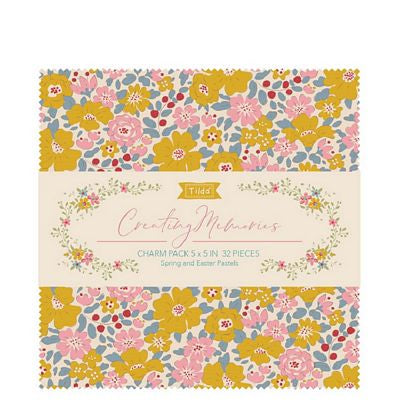 Tilda - Creating Memories Spring Charm Pack, 5" Squares