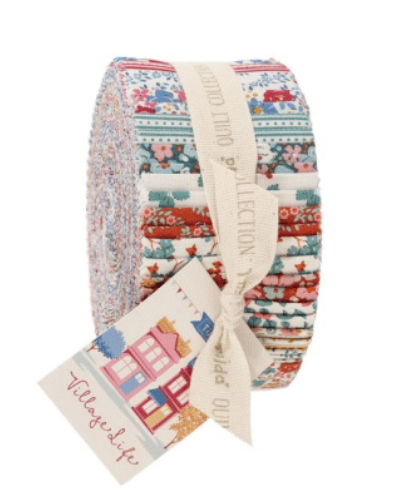 Tilda - Village Life Fabric Roll, 2.5" Strips