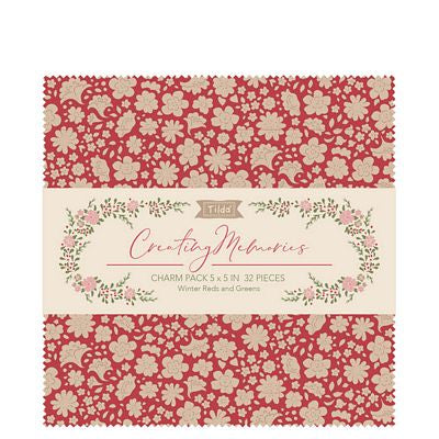 Tilda - Creating Memories Winter Charm Pack, 5" Squares
