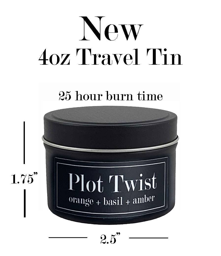 Plot Twist Soy Candle (4 oz) - Orange + Basil