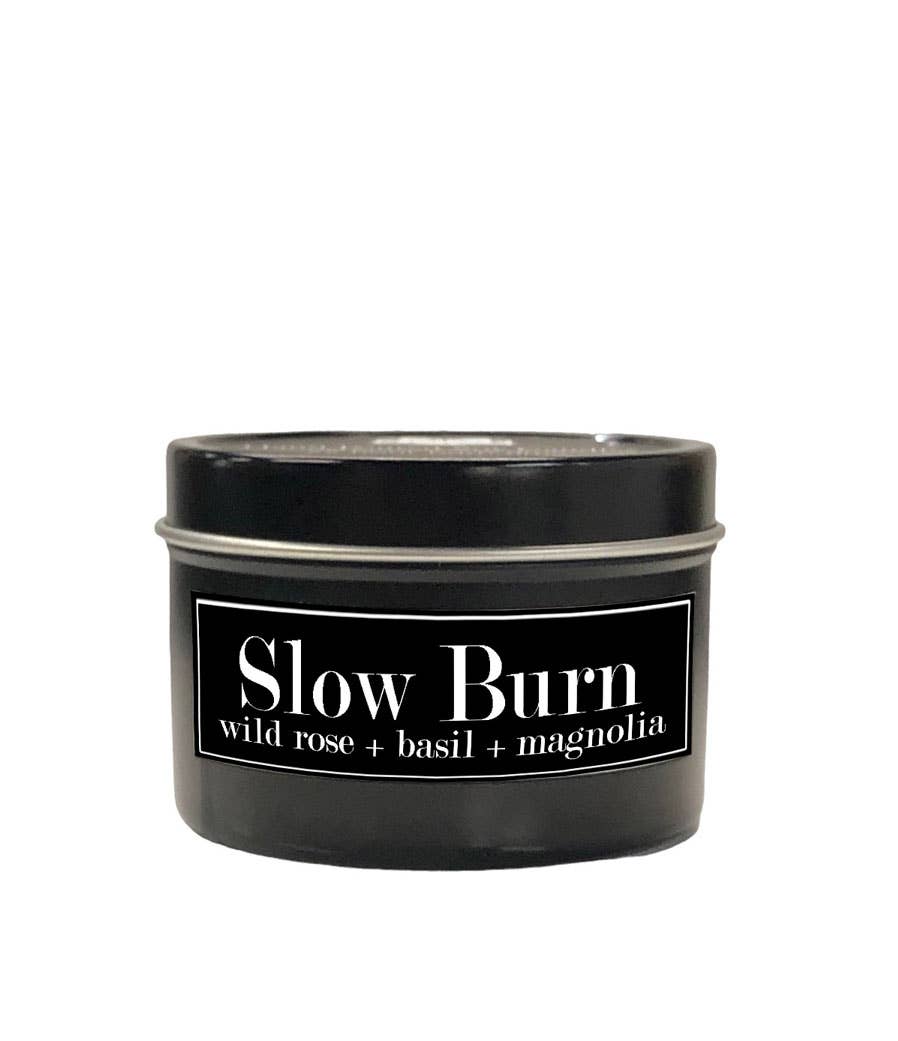 Slow Burn Soy Candle (4oz) - Wild Rose + Basil + Magnolia