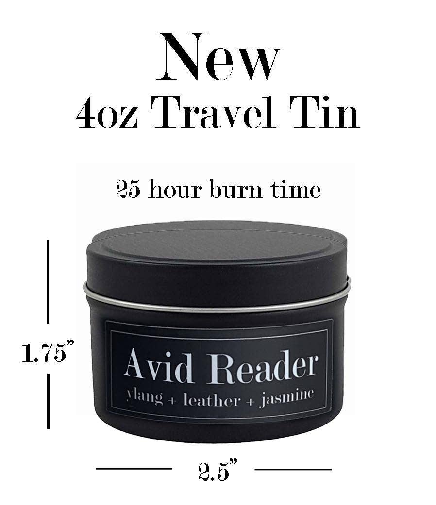 Avid Reader Soy Candle (4 oz) - Ylang Ylang + Jasmine