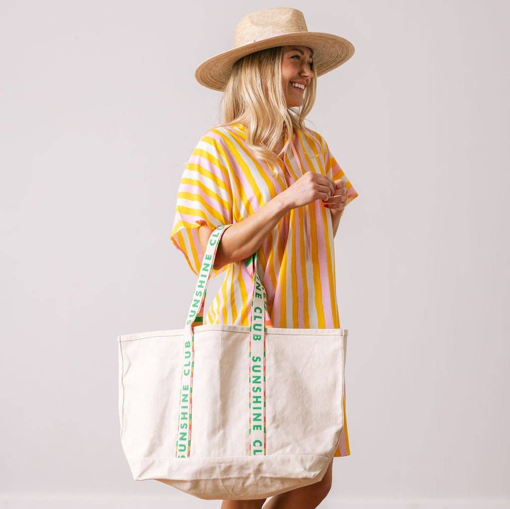 Sunshine Club Canvas Tote