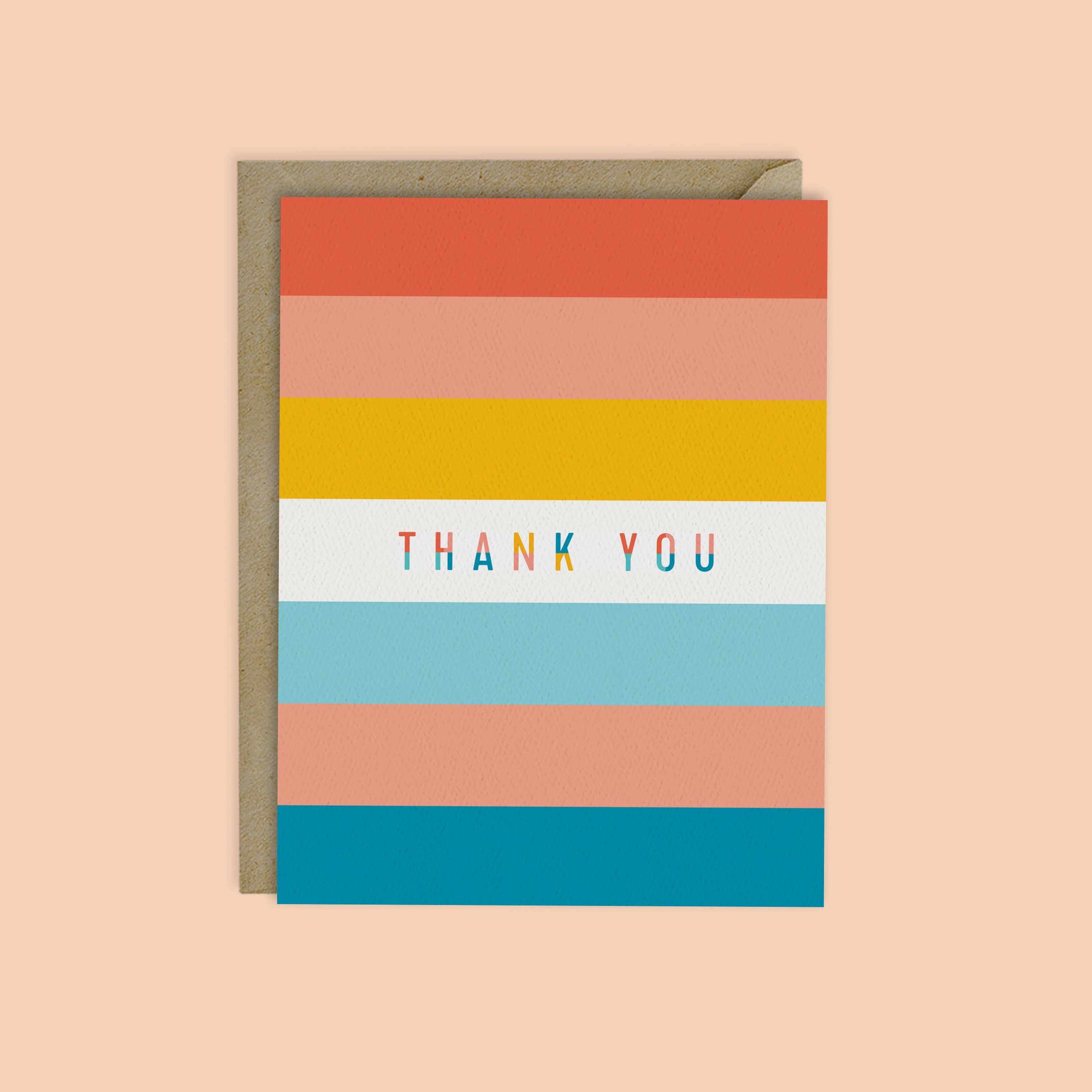 THANK YOU Retro Stripe Card