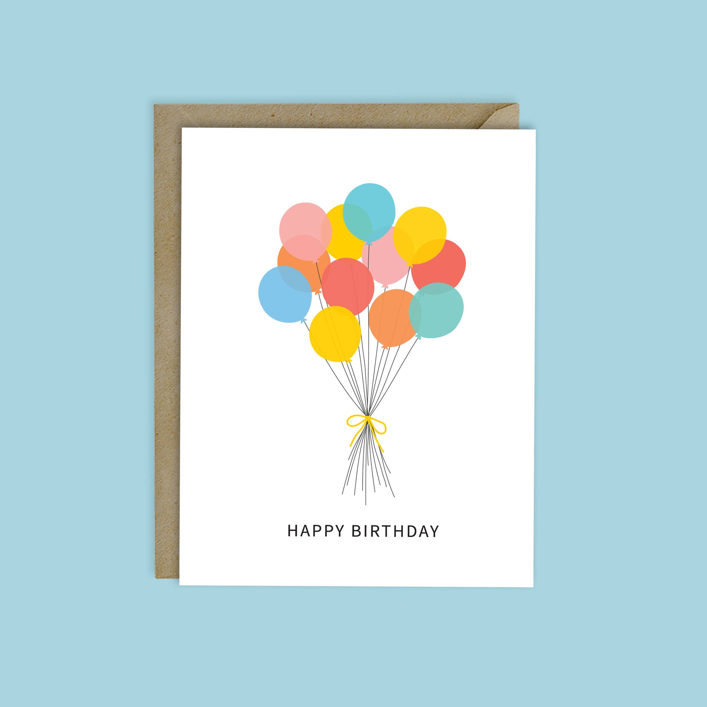 BIRTHDAY BALLOONS - HAPPY BIRTHDAY CARD