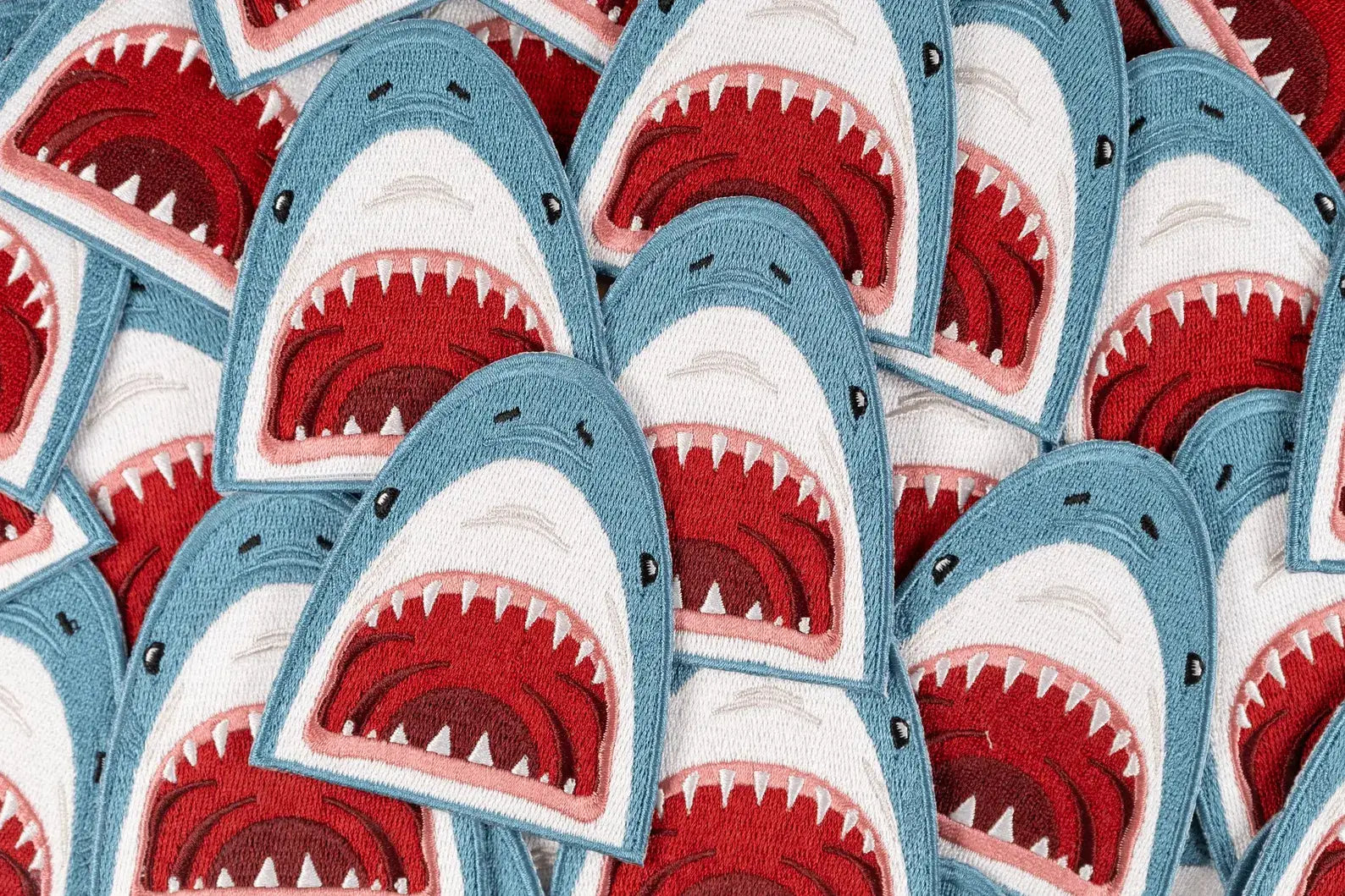 Shark Face Iron-On Patch
