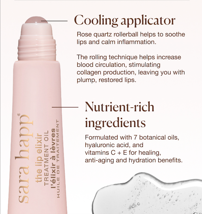 The Lip Elixir - Luxury Lip Oil with Rose Quartz Rollerball