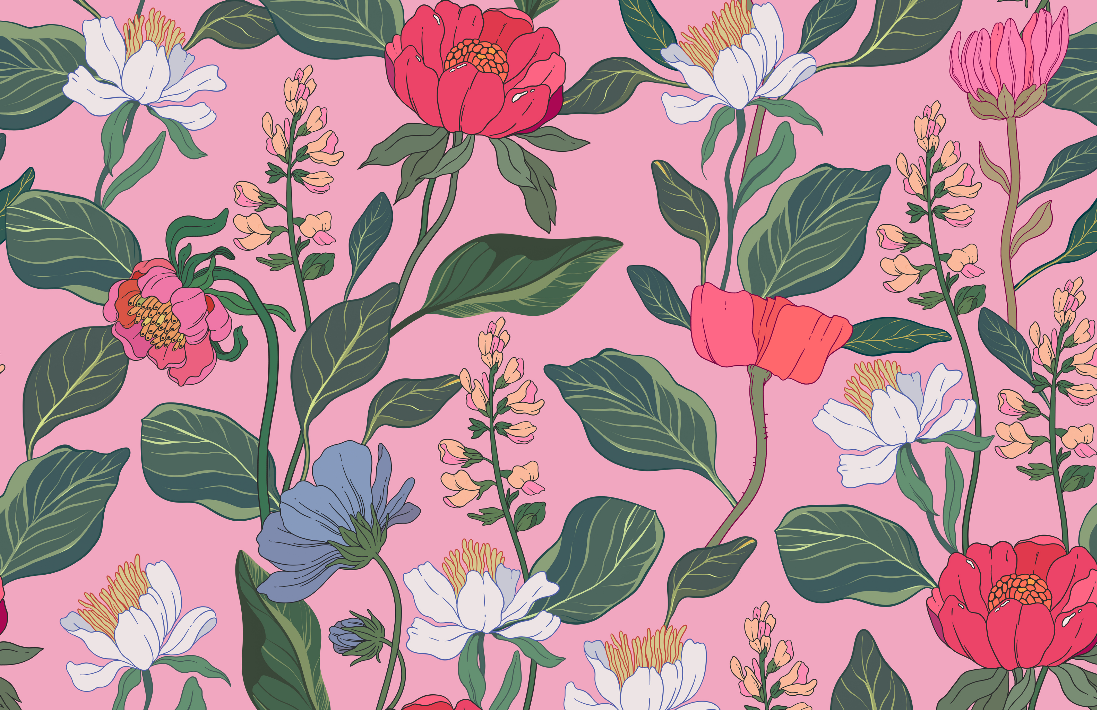 Fab Floral Tray Inserts Vol 2, 11 x 17, set of 10
