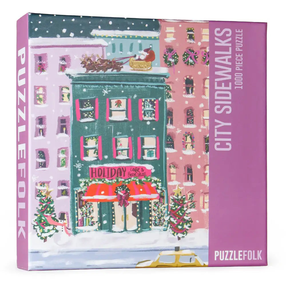City Sidewalks 1000 Piece Holiday Christmas Puzzle