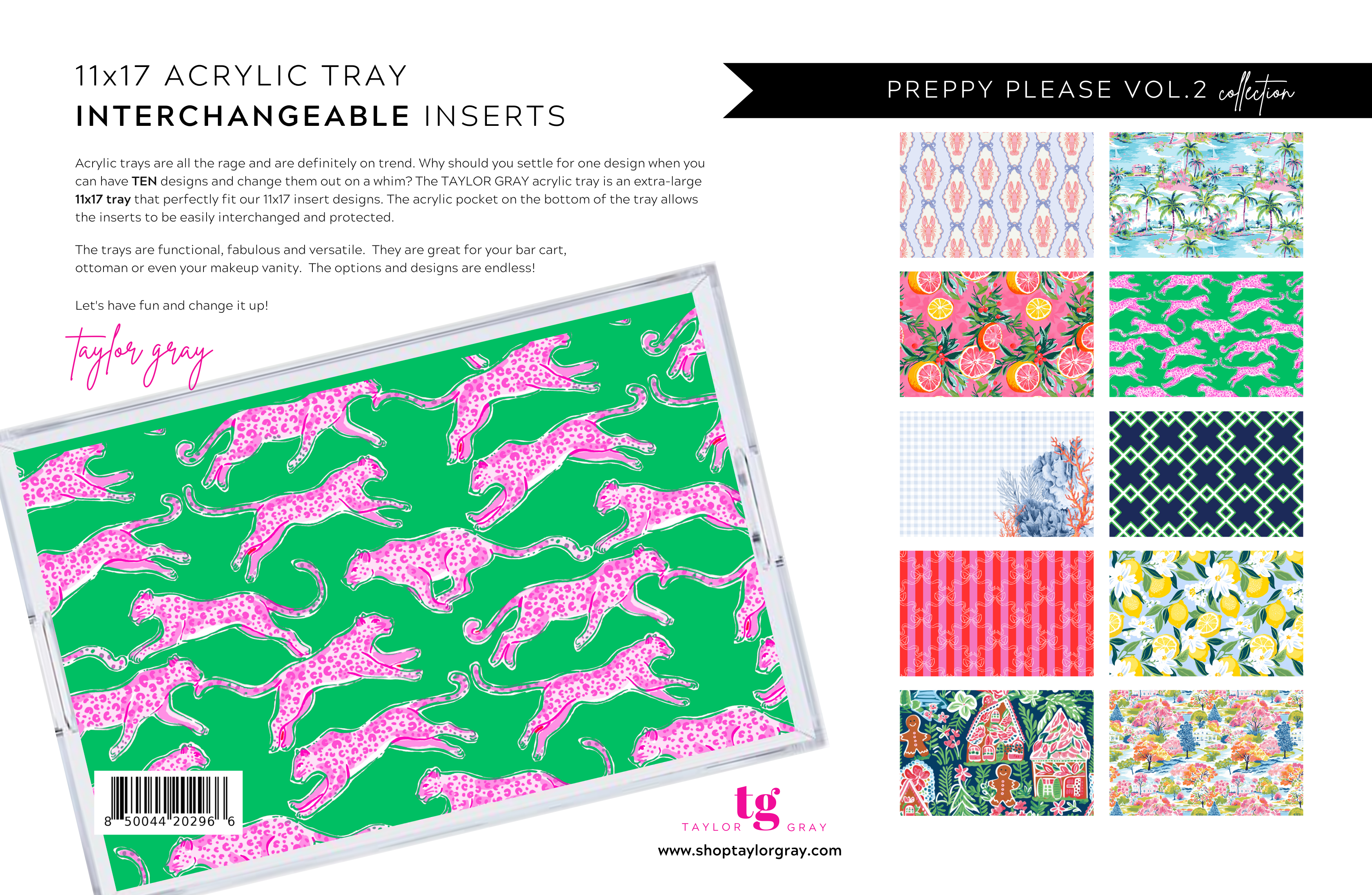 Preppy Please Tray Inserts Vol 2- 11 x 17, set of 10