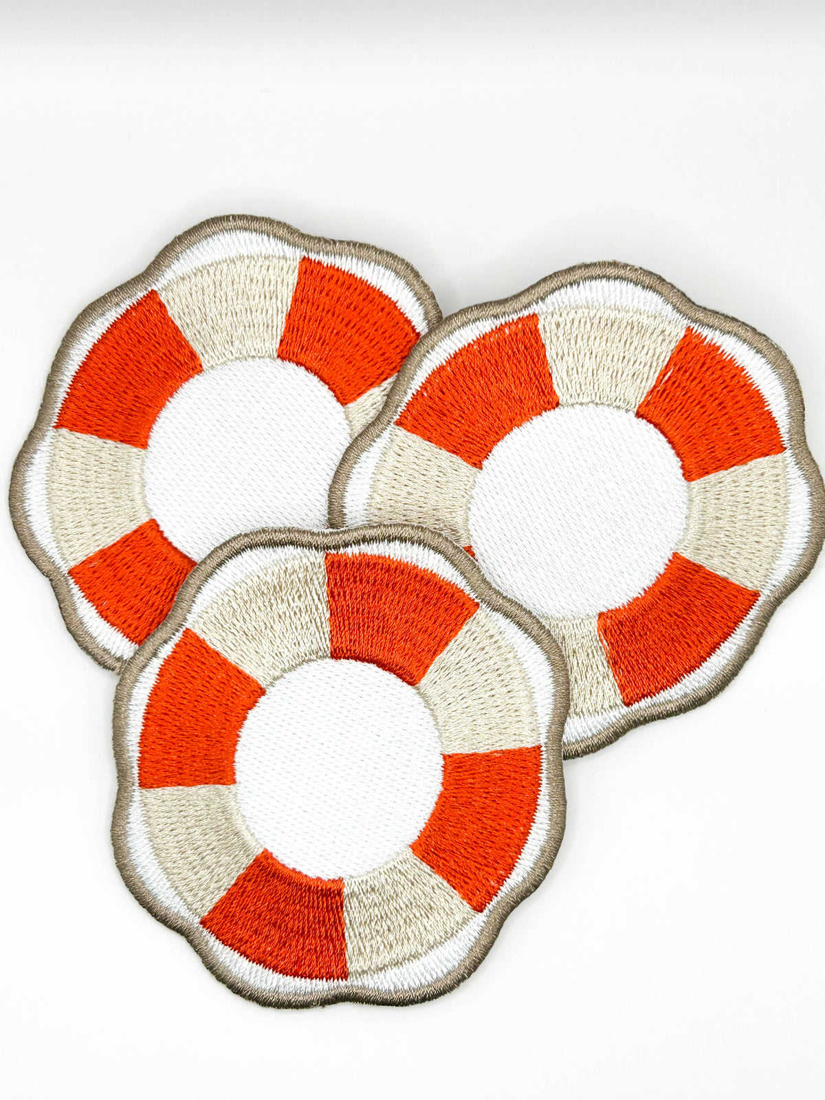 Life Preserver Embroidered Patch Iron On Nautical Beach