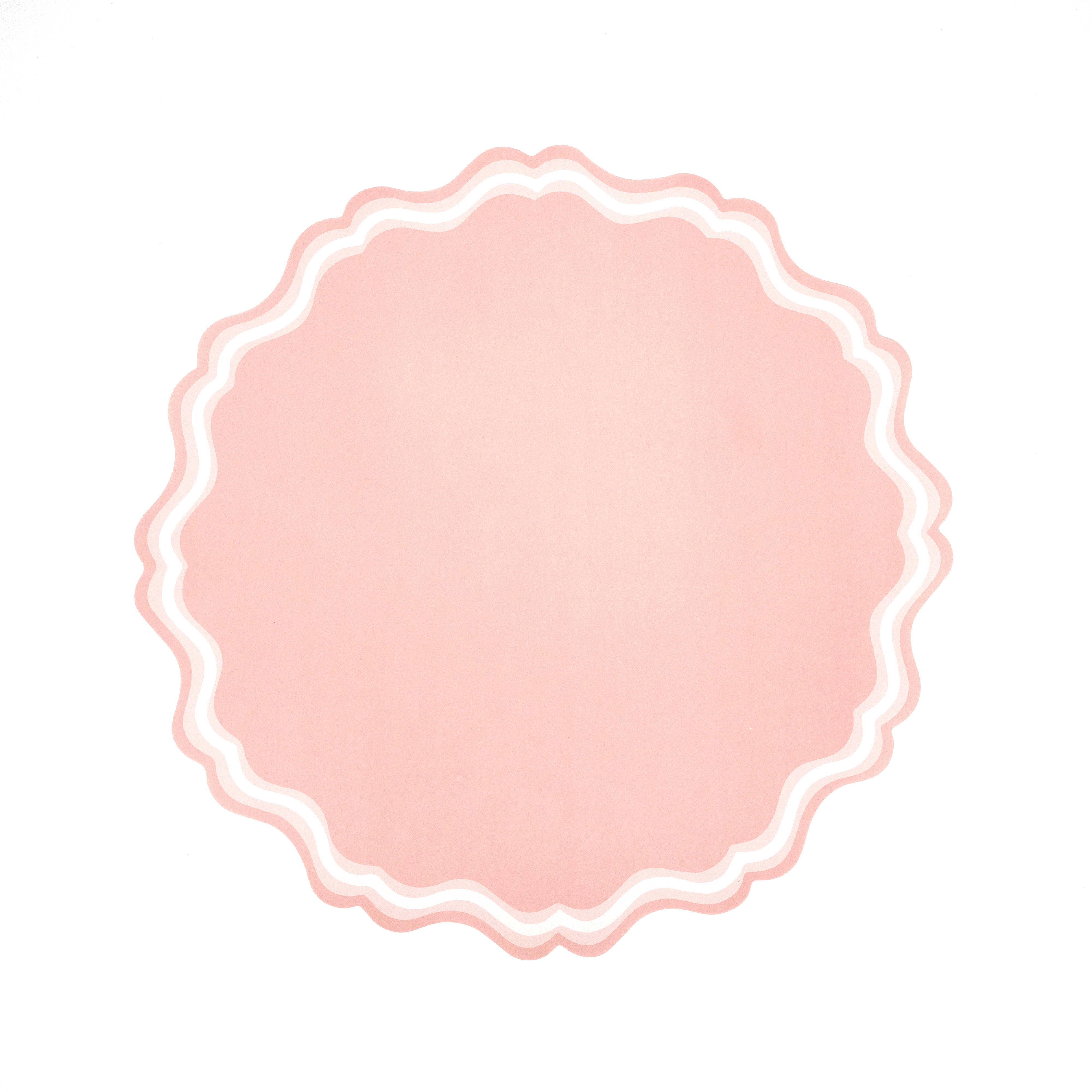 Pink Fancy Scallop Paper Placemats