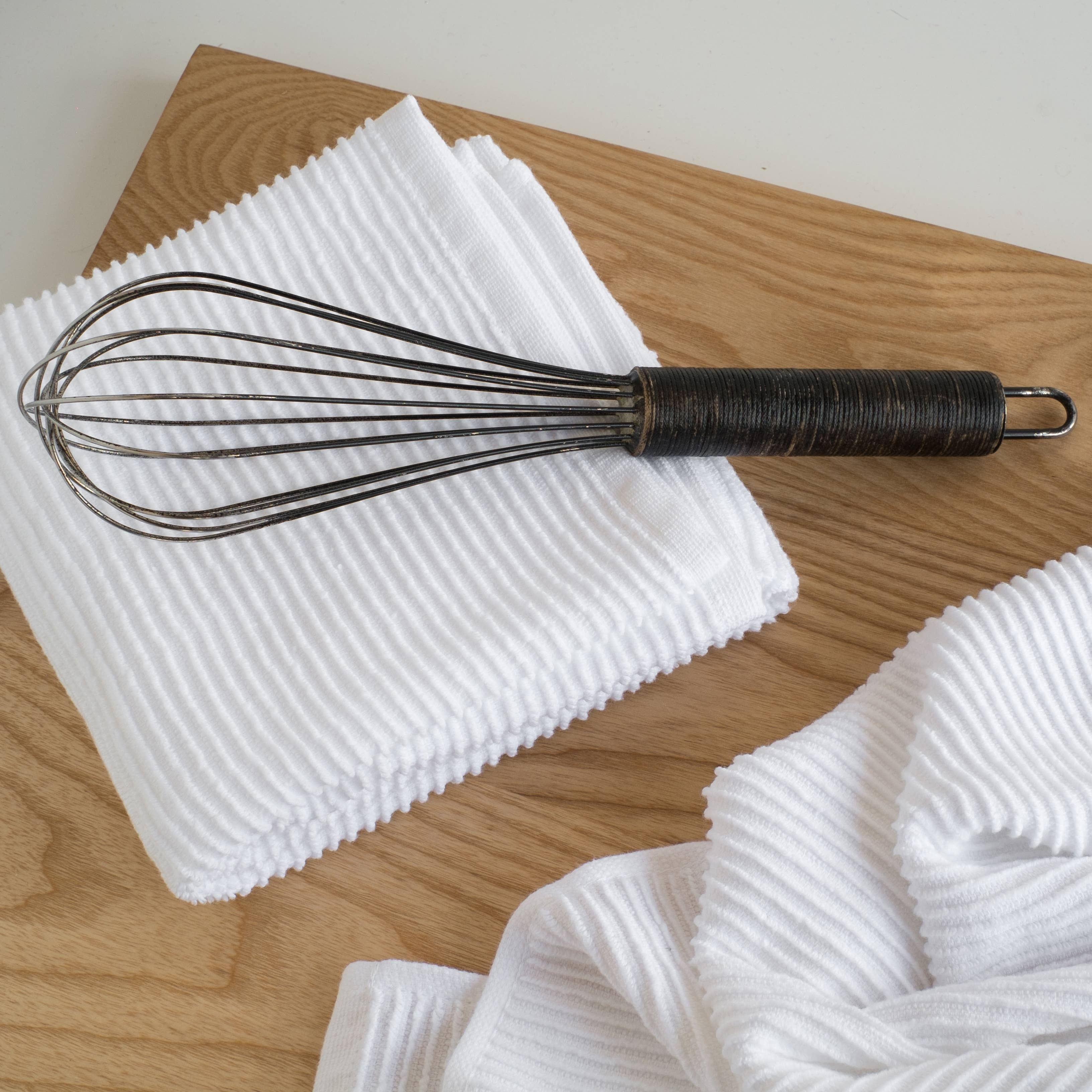 White Ripple Turkish Cotton Dishtowel