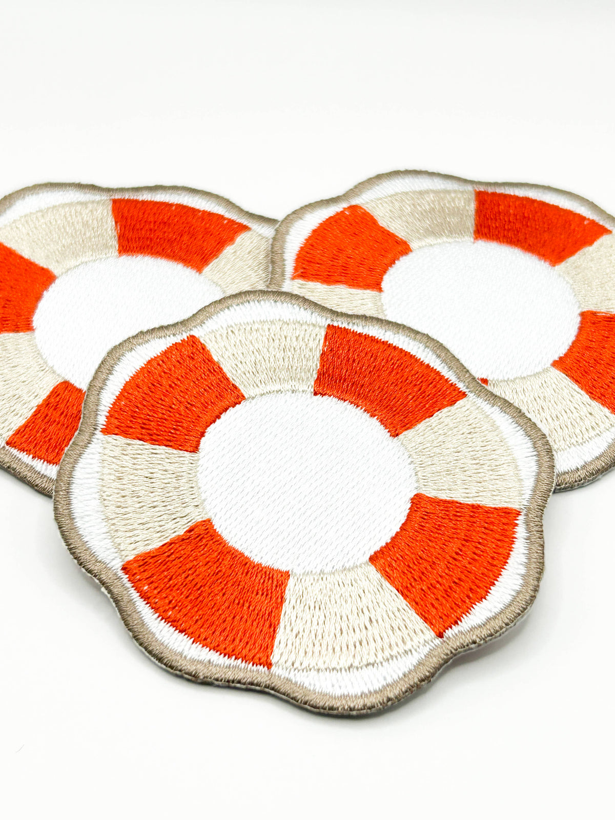 Life Preserver Embroidered Patch Iron On Nautical Beach